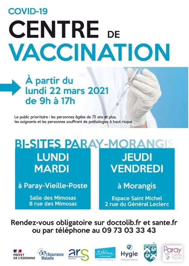 Fiche d'information sur le centre de vaccination du Covid-19